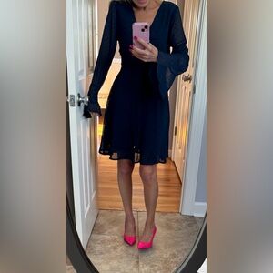 Entro Navy Long Sleeve Dress